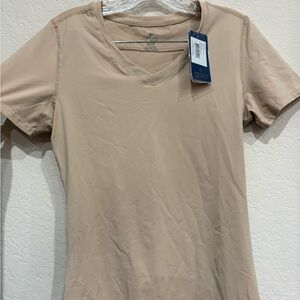 Women's Tan Short Sleeve Top